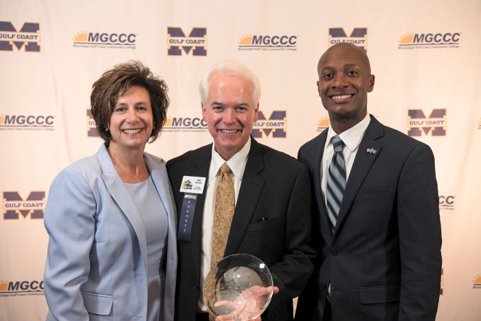 MGCCC President Dr. Mary Graham, Mississippi Power Vice President of External Affairs and Shared Services, and MGCCC’s VP of the Jefferson Davis campus Dr. Cedric Bradley.